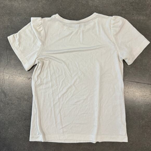 The Loft White Essentials Basic Stretch Knit Short Sleeve Casual Top Medium - Picture 2 of 5